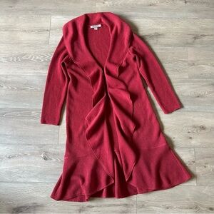 Beyond Threads Alpaca Wool Long Cardigan Sweater Made In Peru